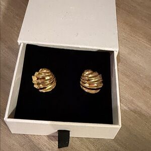 Manner Elegant Gold-Toned Earrings New in box